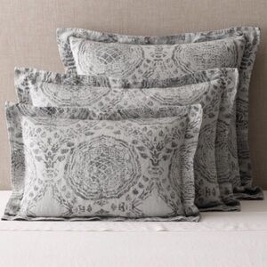 Restoration Hardware Gray Patterned Pillows